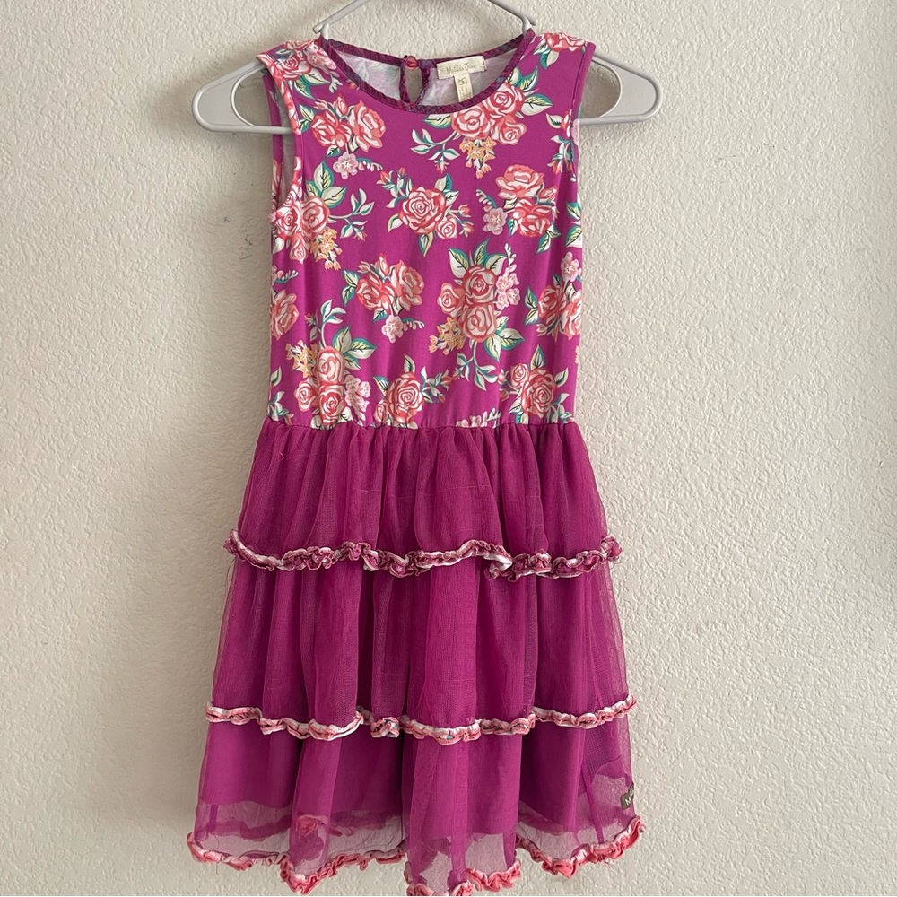 Matilda Jane girls tulle dress floral print size 8
